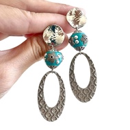 Roshni Baubles Turquoise Hollow Earrings