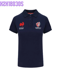 FRANCE RUGBY X RWC 2024 COTTON POLO - NAVY