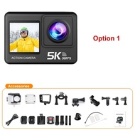 【High Quality】 Action Camera 5K30fps 4K60fps 20 Touch LCD EIS Dual Screen 48Mp Wifi 170 DVR Webcam 3