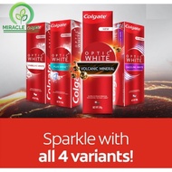 Colgate Optic White Volcanic Mineral / Plus Shine / Sparking / Dazzling  / White Tooth Paste 100g