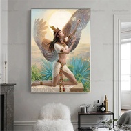Egyptian Goddess Isis Egyptian Woman Retro Poster HD Prints Wall Art Canvas Oil Painting Picture Photo Gift For Room Home Decor