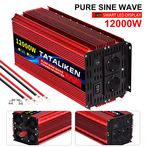 Pure Sine Wave Power Inverter 5000W/6000W/7000W/8000W/10000W/12000W 12 v 220 v car inverter car powe
