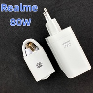 Realme 13 14 Pro+ 80W SuperVOOC Charger EU Super Dart Fast Charging Travel Adapter USB C Cable For R