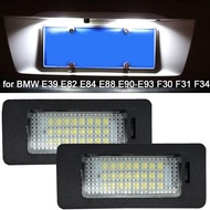 1pair 2pcs LED License Number Plate Light Lamps License Light for BMW 3 5 Series E39 E82 E88 E90