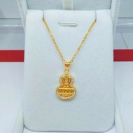 916 gold Abacus Gourd Pendant /diy charm gold 916  Abacus Gourd