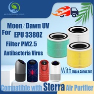 🚚 Local shipping🚚 Replacement Compatible with Sterra Moon™ /Dawn UV/Futur Lunar EuropAce EPU 3380Z True HEPA-13 Filter 3in1 Air Purifier Accessories High Quality HEPA&amp;Active Carbon High-Efficiency H13 hospital grade Antibacteria Virus