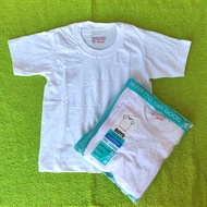 6 PCS BLUE CORNER T-SHIRT White KIDS Size Pack 6in1 Puti Underdress Underwear Shirt Boy Girl Uniform