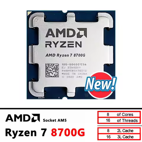 AMD Ryzen 7 8700G New R7 8700G 8-Core 4.2 GHz 65W AMD Radeon 780M CPU Processor Socket AM5, but with