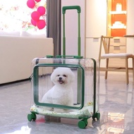Dog Luggage Cat Bag Portable Space Capsule Transparent Cat Stroller Pet Trolley Bag Large Cat Cage