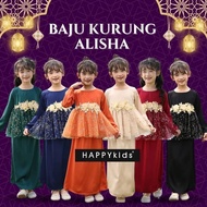 2024 Baju Raya Kurung Tutu Peplum Moden Lace Budak Malay traditional kids girl wear brick orange maroon nude green navy blue black oren bata