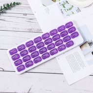 [Only Portable Pill Box, No Medicines] 31 Days Keyboard Pill Box Detachable Plastic Pill Box Sealed 