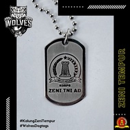 Zeni Necklace Zipur Necklace/ TNI AD YONZIPUR/ Dog/ ZeniTAG army Necklace/ Combat Zeni logo Necklace