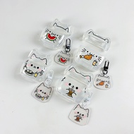 Foodie Cat Puppy Transparent Case For AIRPODS 4 ANC PRO 3 1/2 Tpu Protective Cover Earphone Casing