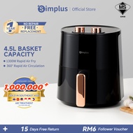 Simplus Air Fryer 4.5L 1300W Temperature Control 360°Hot Air Circulation  Non-Stick Coating Simple K