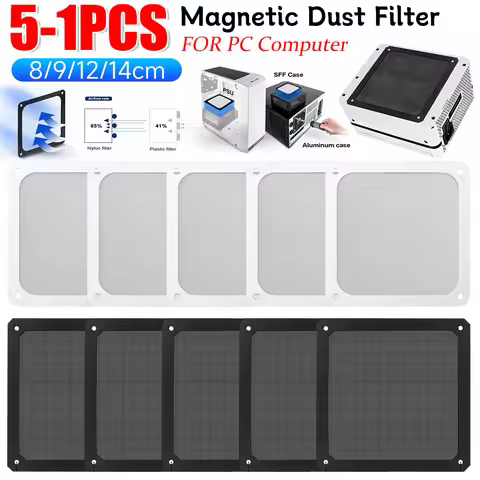 Dust Filter For Computer Cooler Fan 80mm 90mm 120mm 140mm Magnetic Frame PC Fan Dust Mesh PC Cooler 