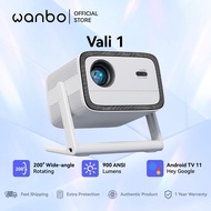 Wanbo Vali 1 HD Portable Projector | Android 11 | 900 ANSI Lumens | 12W Hi-Fi Stereo | 200° Rotation