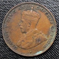 香港 英皇喬治五世 一仙 - 1933 銅仙