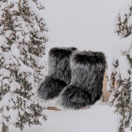 Queen Fox boots รองเท้าบูทลุยหิมะ มีกันลื่น ขนฟรุ้งฟริ้ง สวยฟู ดูแพง แบรนด์ Look At We