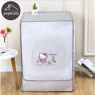 Popkozzi Hello Kitty Washing Machine Cover Silver coated Oxford cloth Waterproof Washer Cover Fit For Front Load Washer