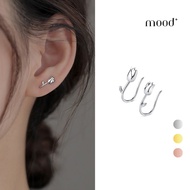 ✨ Mood+ Original S925 Silver Tulipe Arc Stud Earrings｜Minimalist Bloom｜White Gold · Gold · Rose Gold