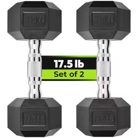 Hex Dumbbell Set 2.5-65 lb Rubber Encased Exercise Fitness Dumbbells Weights Dumbbells Set of 2 Hand