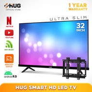 COD HUG 32 Inches Ultra Slim Bezel Smart High Definition LED TV Flat Screen TV HD TV Wall mountable TV