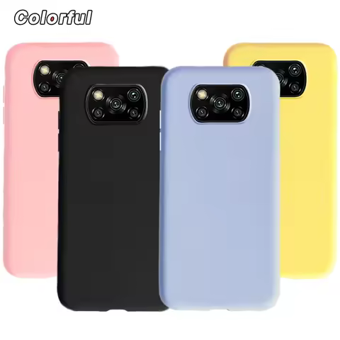 For Xiaomi Poco X3 NFC Case Shockproof Solid Soft TPU Bumper Coque For Xiaomi Poco x3 Pro x 3 NFC Co