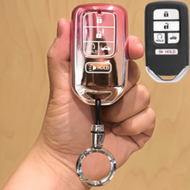 Luxury Gradient Pink 5-Key Car Key Cover, Compatible With Accord Civic CR-V Pilot, Fashionable Cute 