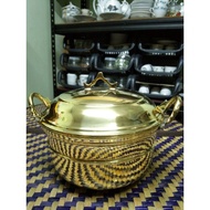 Traditional brass pot periuk tembaga bertudung