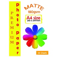 A4 Photo Paper 180gsm /175gsm - Glossy/Matte (20 sheets x 5)