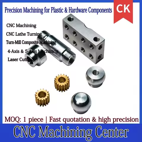 Precision CNC Machining Services Aluminum Steel Brass Plastic Parts 3/4/5 Axis Milling Turning Custo