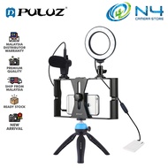 PULUZ 4 in 1 Vlogging Live Broadcast Smartphone w Mount Mobile Camera Set with 4.6inch Round Fill Li
