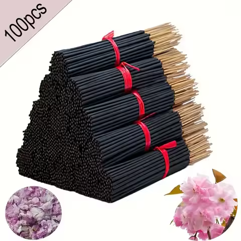 [100 Sticks Long Burn Incense] Japanese Cherry Blossom Incense Sticks, Extended to 12.7 Inches - 1 B