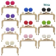 WRIA Purse Frame Kiss Clasp, Candy Color Metal Purse Clasp Frame, Square Bag Kiss Clasp Lock