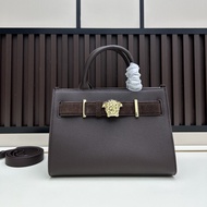 [Zivy Boutique] High-Quality Ready Stock Imported Cowhide Handbag Briefcase High-End Atmosphere