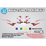 ✗Bajaj CT100 Stock Sticker Decals