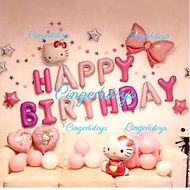 Happy Birthday children's Birthday decoration balloon package set Hello kitty theme character HK3