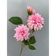 Fake Flowers - Fake Dahlia Flowers Branches 80cm Long, Cotton Diameter 12cm