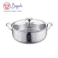 BUFFALO - 牛頭牌 PRO COOK II 316不銹鋼五層錘紋萬用鍋連玻璃蓋 30cm / 6.42L (70330S)