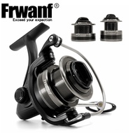 Frwanf Spinning Reel Seawater/Freshwater Shallow Spool Long Cast Metal Spool Fishing Reel Boat Reel 