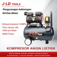 JLD Mesin Kompresor Angin 30L Kompresor Listrik mini lengkap 600W Air Compressor 0.8MPa Kompresor AC 220V Untuk Perbaikan Mobil/Tukang Kayu/Cat/Cuci Bisa COD