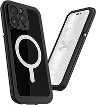 Ghostek NAUTICAL slim iPhone 14 Pro Max Case Heavy Duty Protective Waterproof Cover with Built-In Screen Protector and MagSafe Magnetic Compatible Designed for 2022 Apple iPhone14ProMax (6.7") (Black)