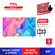 [FREE TV BRACKET] TCL QLED 4K Google TV (50") 50C635 - 2022 Model