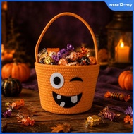 [RazecaMY] Lightweight Halloween Face Basket Playful Halloween Candy Basket Multi-Functional Spooky 