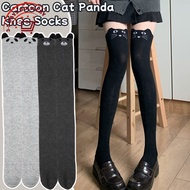 [3-5 DAYS DELIVERY]Kawaii Cartoon Cat Ear Print Long Socks for Women Girls, Y2K JK Style Over Knee T