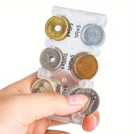 Mini Portable Organizer, Portable Plastic Holder, Multi-Slot Japanese & Korean Currency Storage, Mon