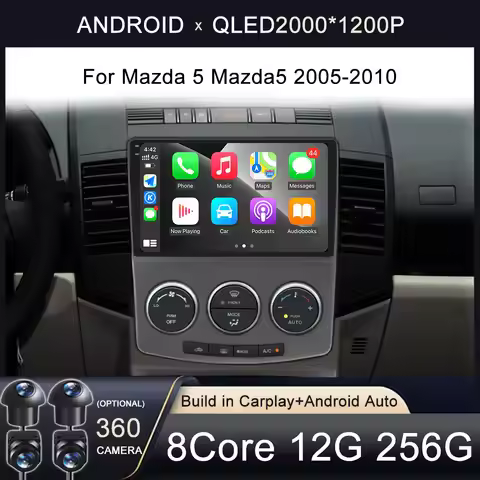 For Mazda 5 Mazda5 2005-2010 Car Radio Multimedia Video Player Navigation GPS Head Unit Carplay 4G+W