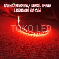 Lampu Devil Eyes 30Cm Demon Projie Scoopy Nmax Motor Mobil Universal