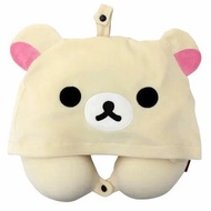 日本直送🇯🇵 siffler鬆弛熊Rilakkuma白熊有帽頸枕