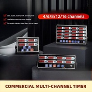 Kitchen Commercial Stainless Steel Timer 4/6/8/12 Channel HD LED Screen Timer Precise Timing Reminde